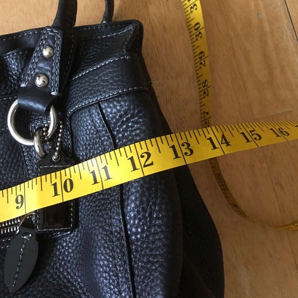 Coach black pebble leather hand bag Penelope - Picture 6 of 8